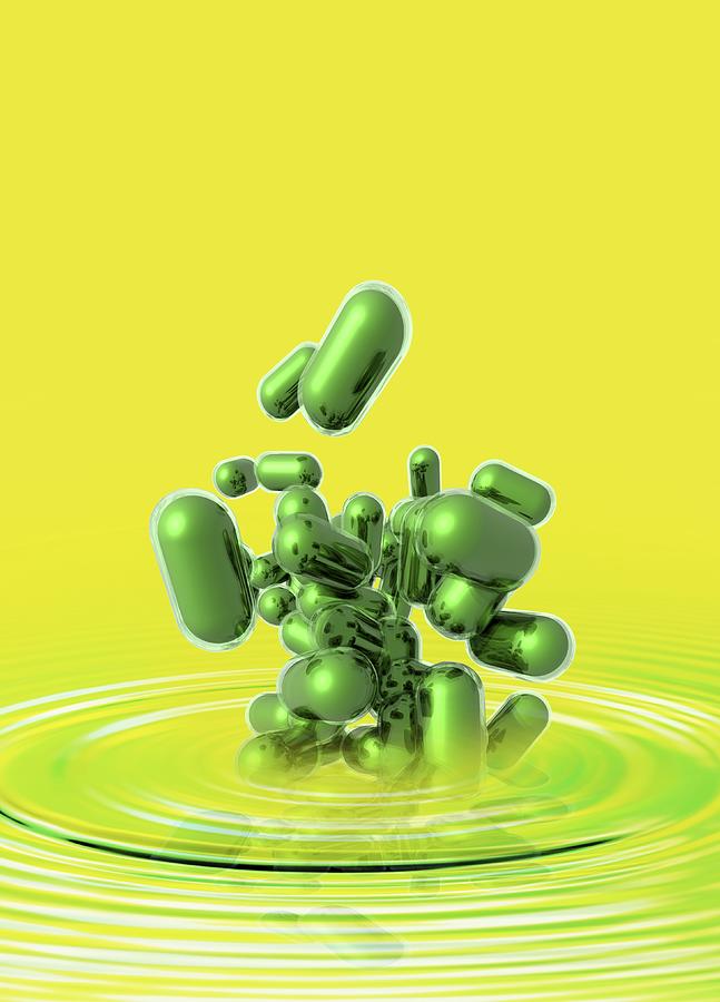 Drug Capsules, Artwork #2 Digital Art by Victor Habbick Visions