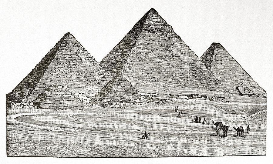 Egypt: Pyramids At Giza #2 Photograph by Granger