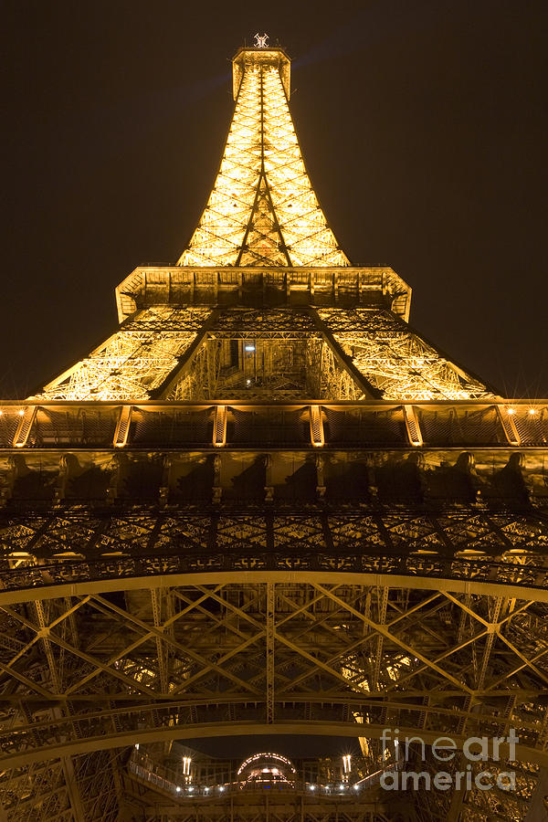 Eiffel tower by night detail #2 Photograph by Fabrizio Ruggeri