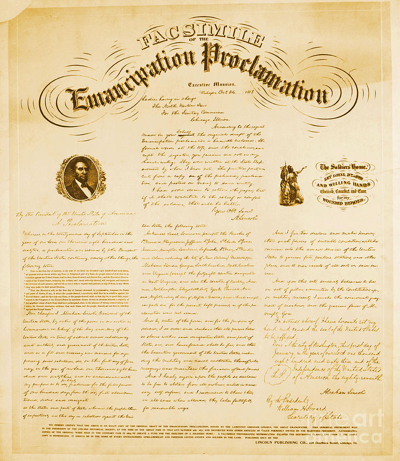 Emancipation Proclamation #2 Photograph by Photo Researchers