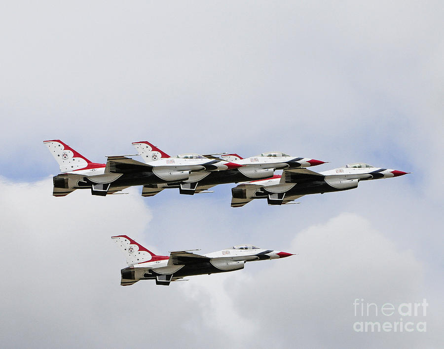 F-16 Thunderbirds #3 Photograph by Dennis Hammer