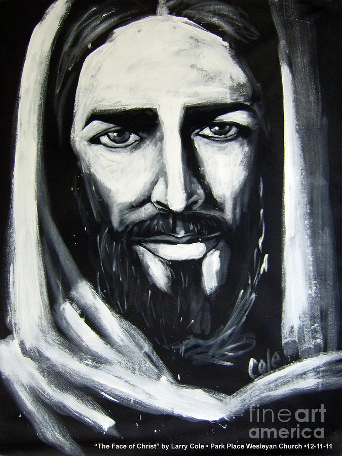 Face of Christ #2 Painting by Larry Cole
