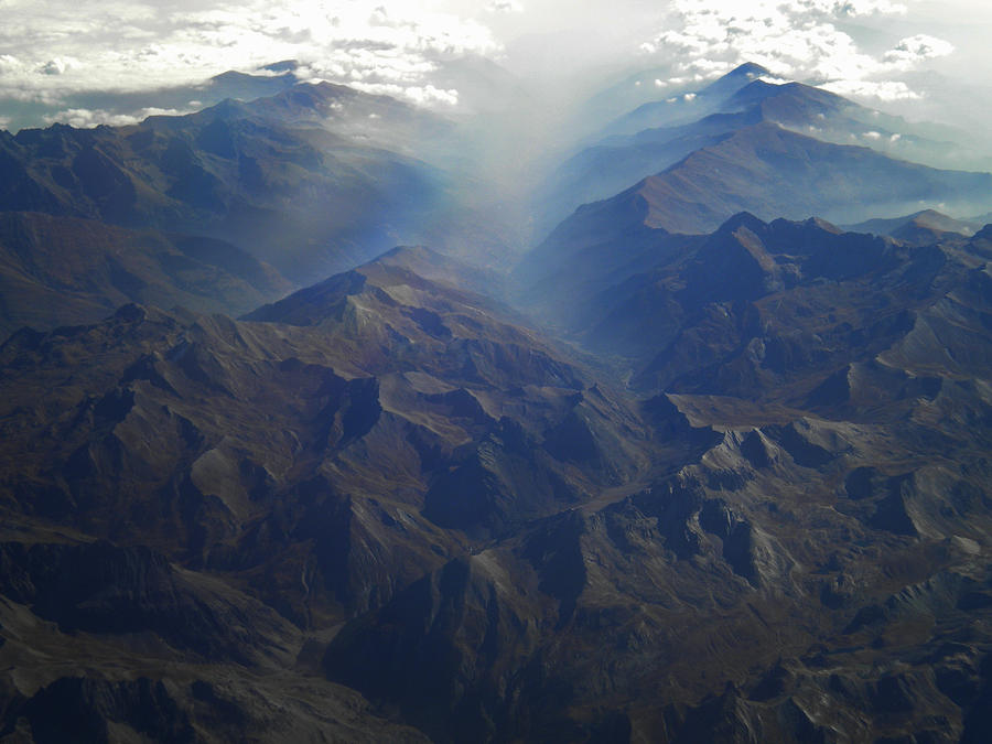 Flying over the Alps in Europe #2 Photograph by Colette V Hera Guggenheim