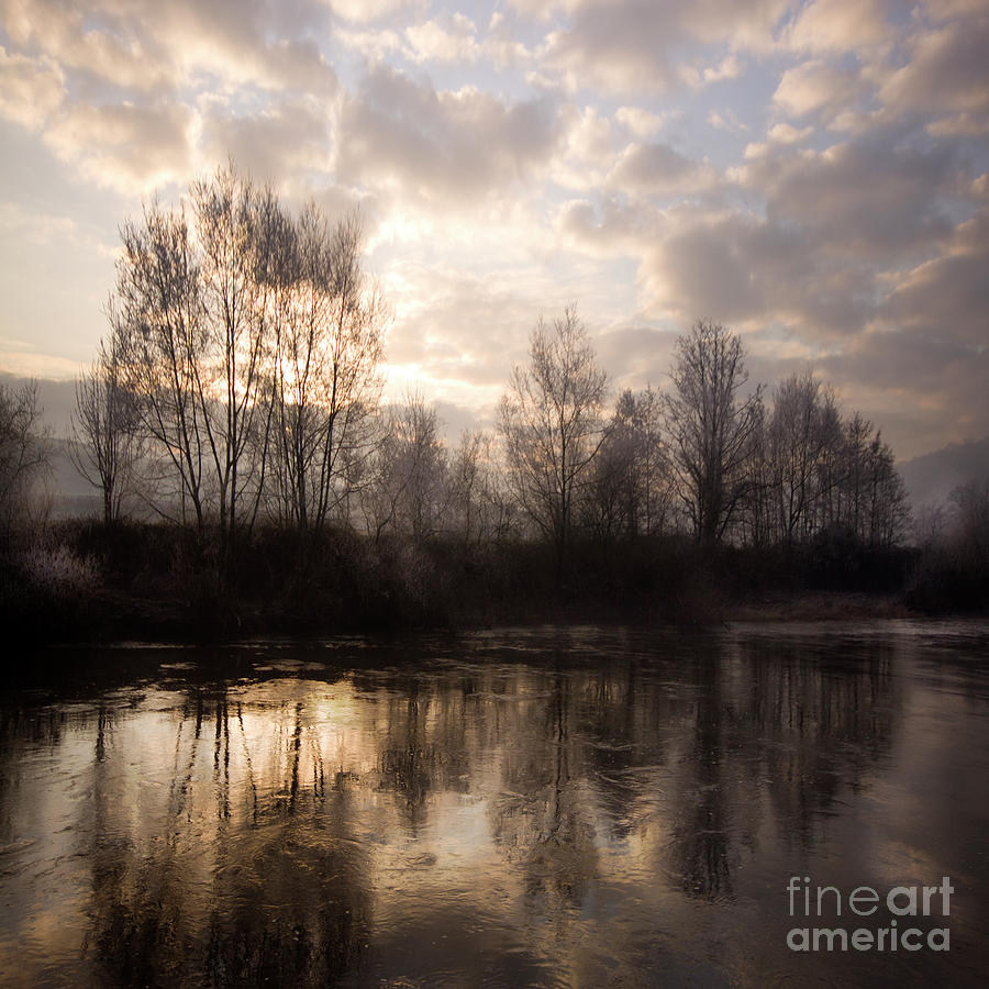 Winter Photograph - Frosty River #2 by Ang El