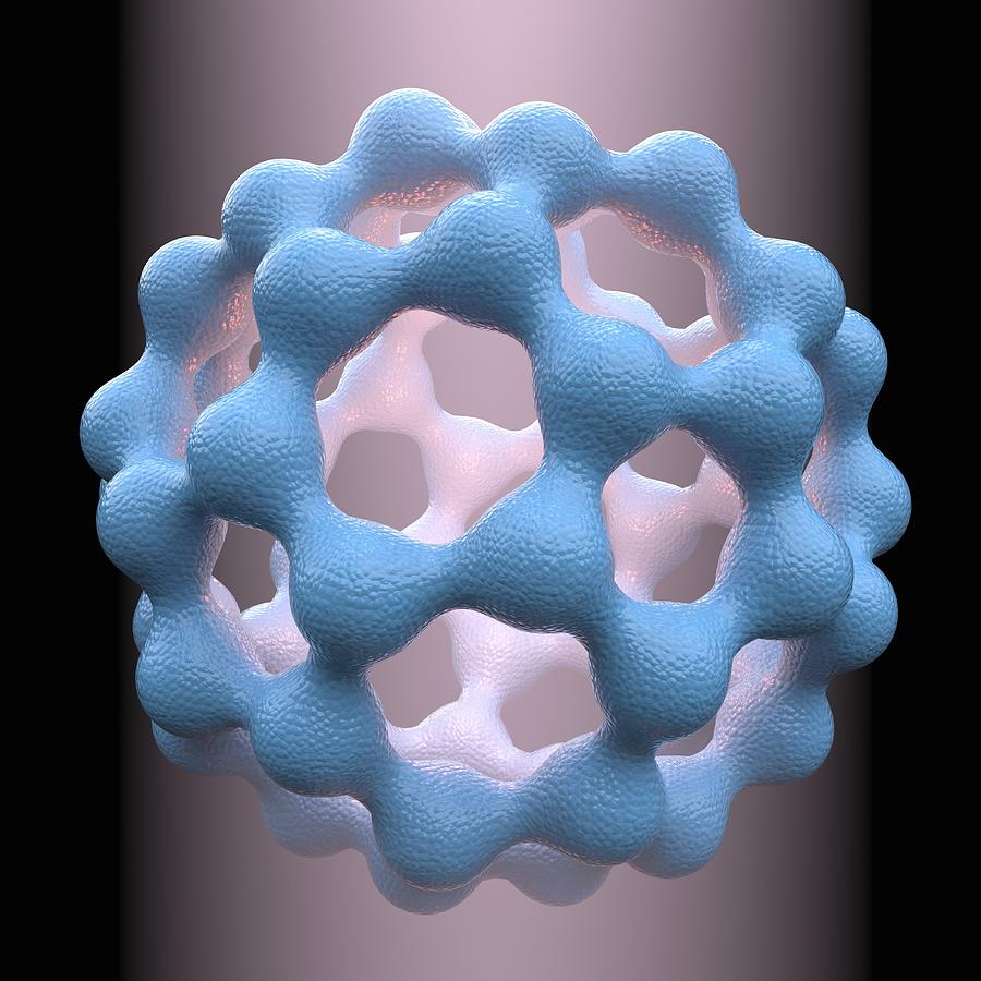 Fullerene Molecule, Artwork #2 Digital Art by Laguna Design