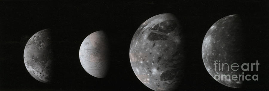 Galileos Moons #2 Photograph by Nasa