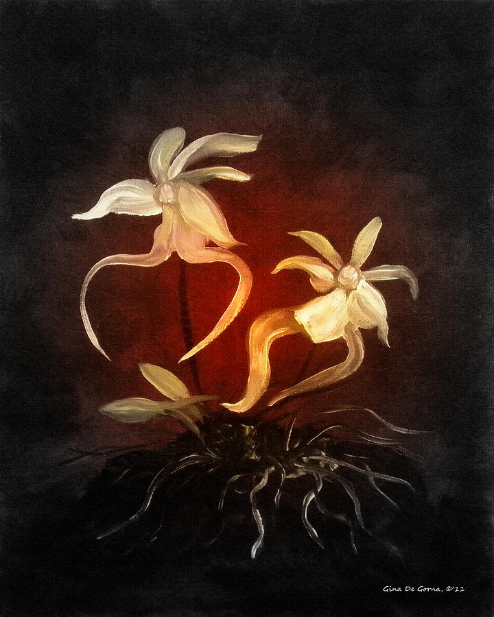 Ghost Orchids #3 Painting by Gina De Gorna