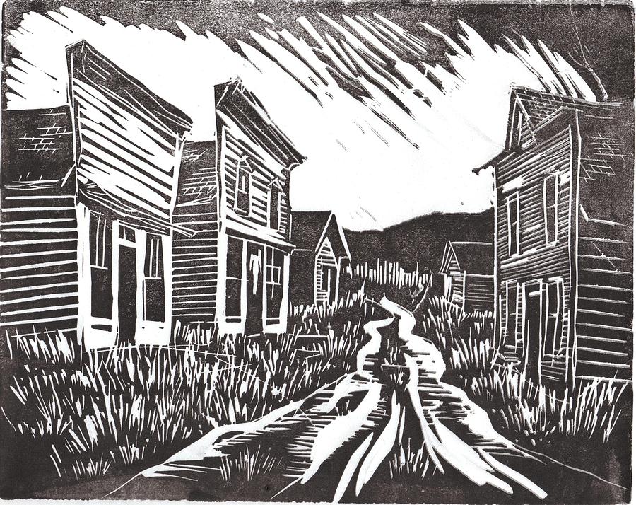 Ghost Town #2 Drawing by Kevin Heaney