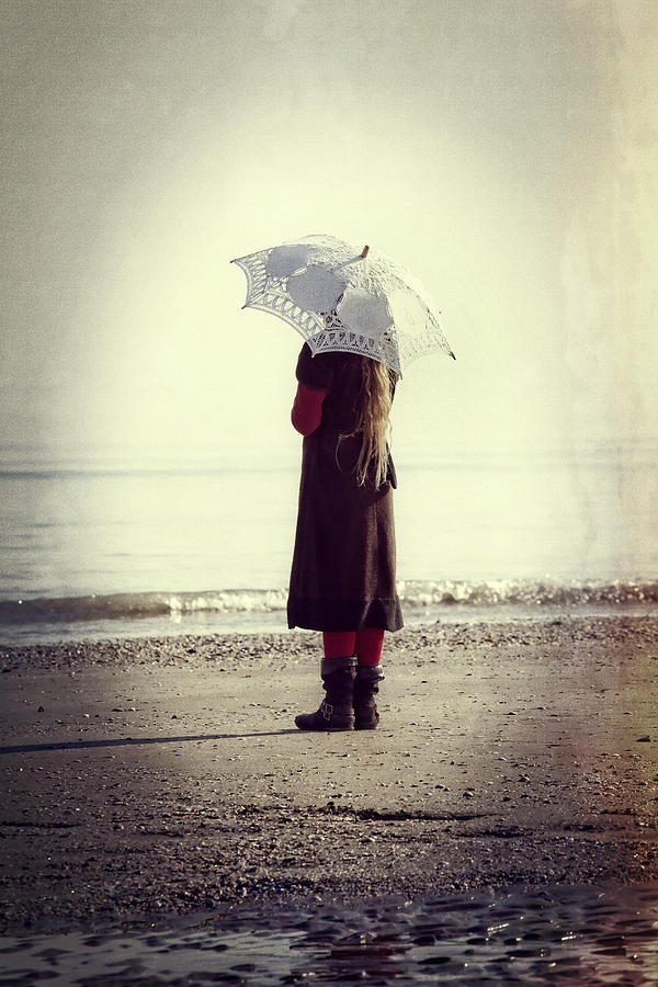 Girl On The Beach With Parasol Photograph by Joana Kruse - Fine Art America