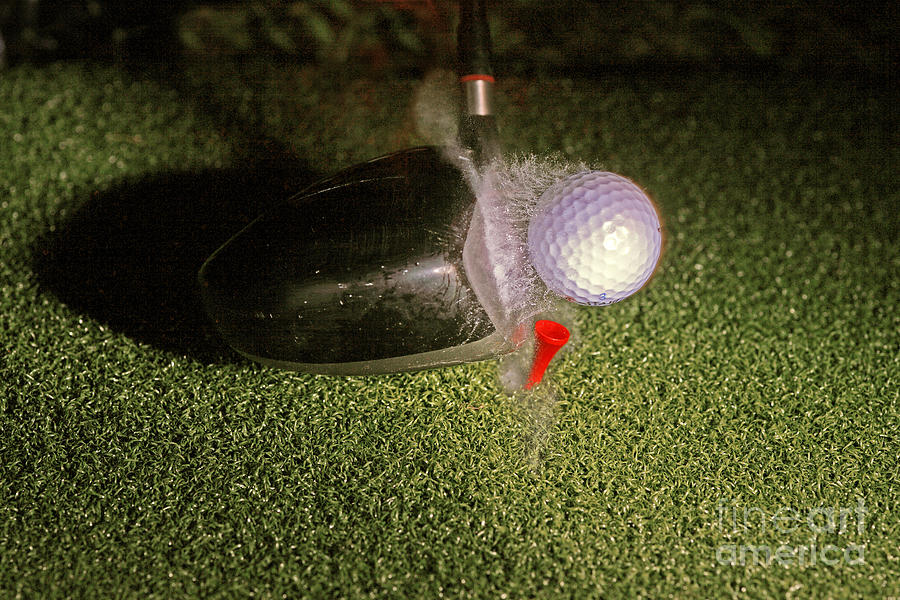 Golf Club Hitting Ball #2 Photograph by Ted Kinsman
