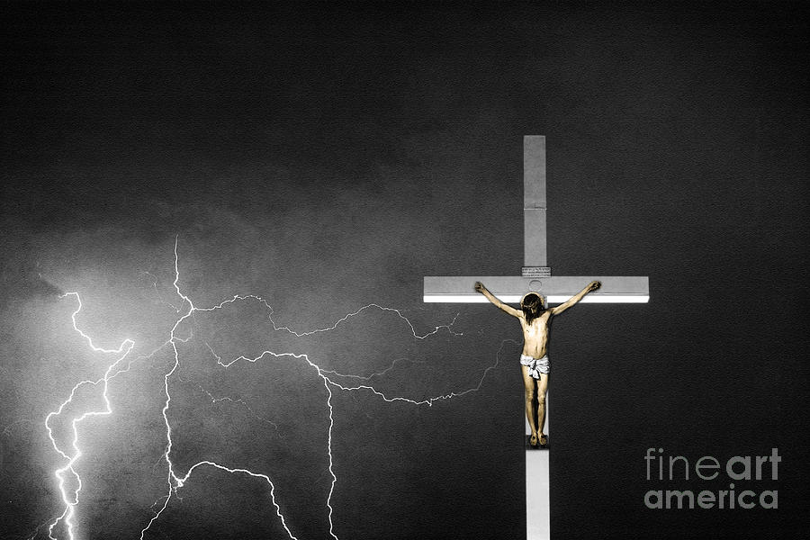 Good Friday - Crucifixion of Jesus BW #2 Photograph by James BO Insogna