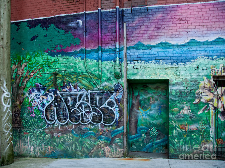 Graffiti Wall #2 Digital Art by Carol Ailles
