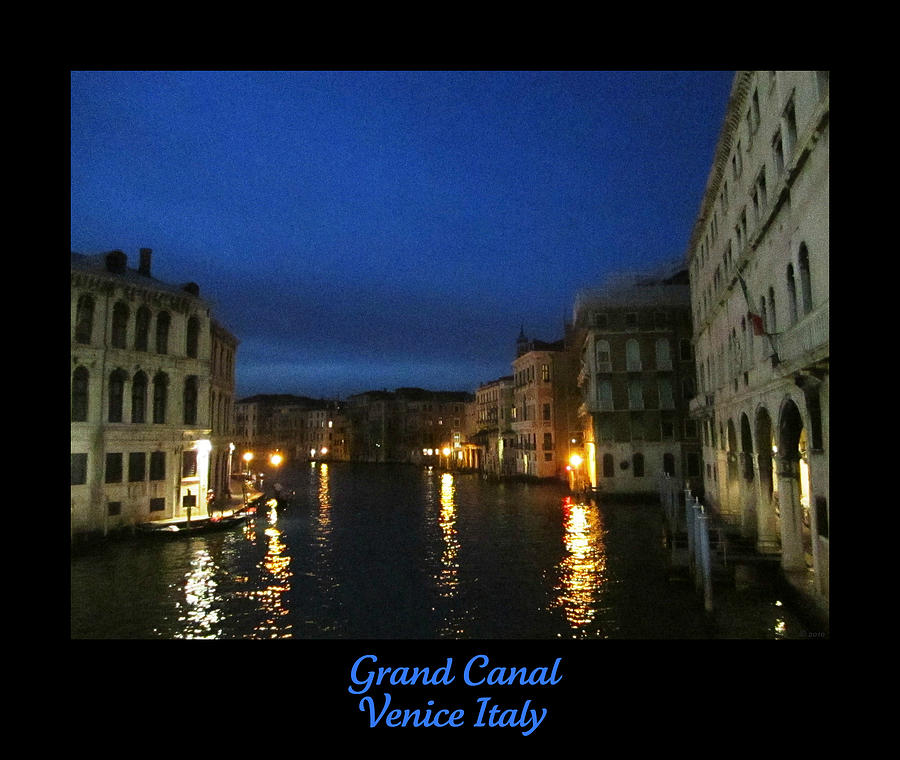 Grand Canal   Venice  Italy #2 Photograph by John Shiron