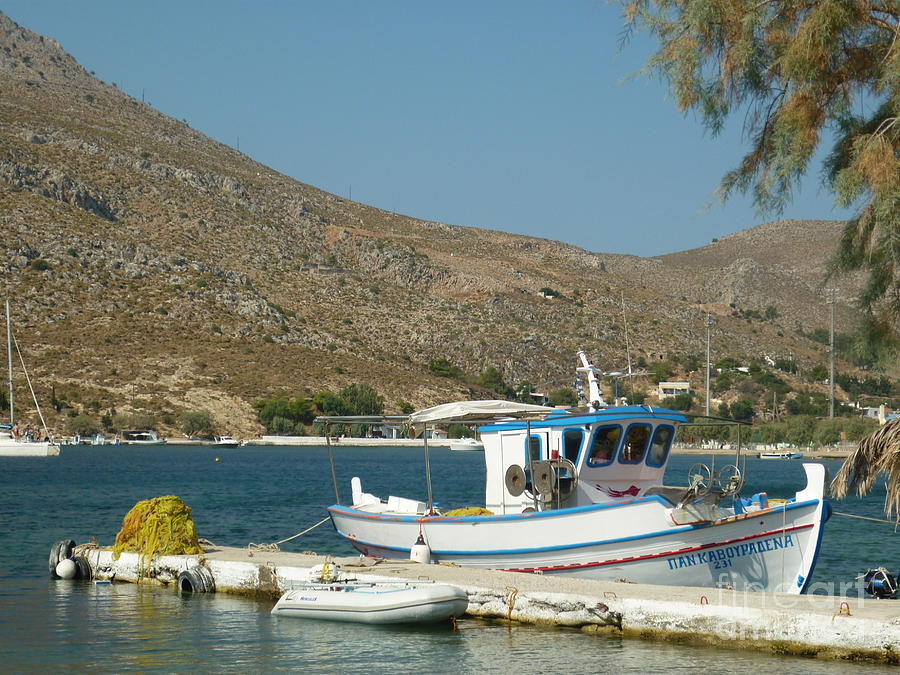 Greek Fishing Boat #2 Photograph by Therese Alcorn