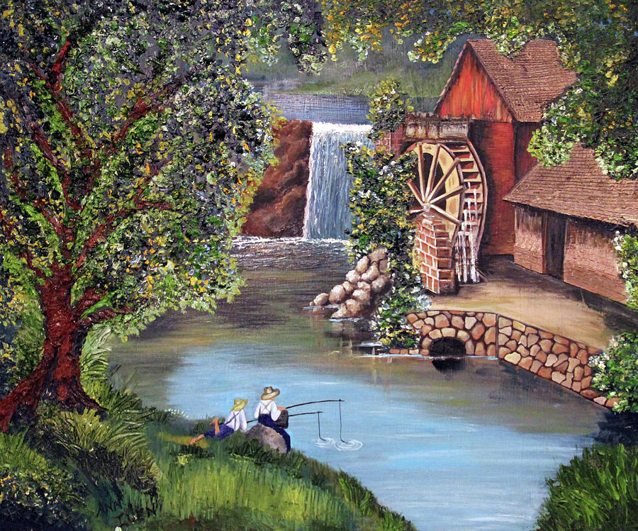 Gristmill Afternoon Painting by Ann Iuen - Fine Art America