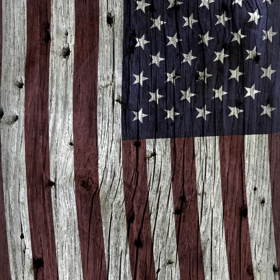 Square Textured USA Flag Photograph by Lone Palm Studio - Fine Art America