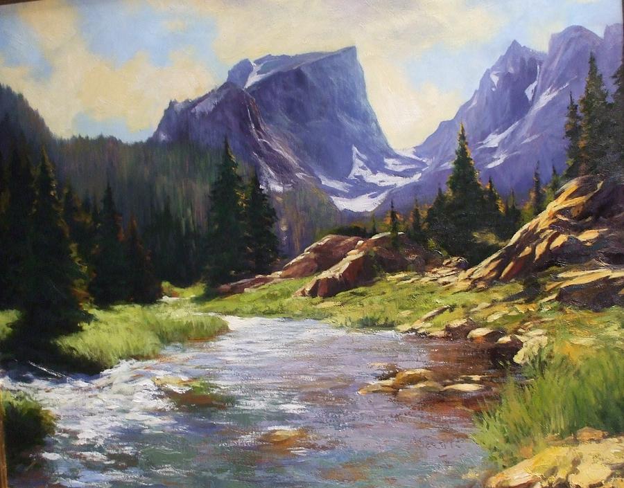 Landscape Painting - Hallet Peak by William Martin