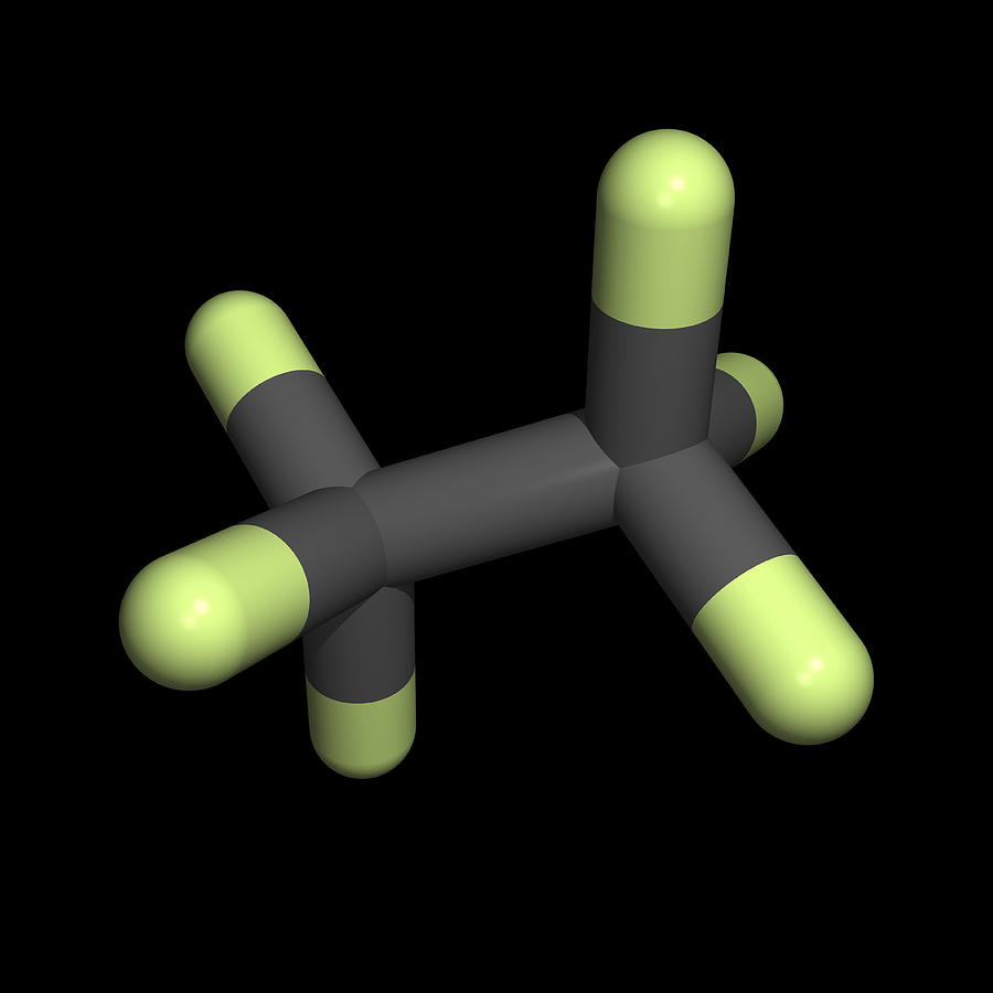 Hexafluoroethane Photograph - Hexafluoroethane Molecule #2 by Friedrich Saurer