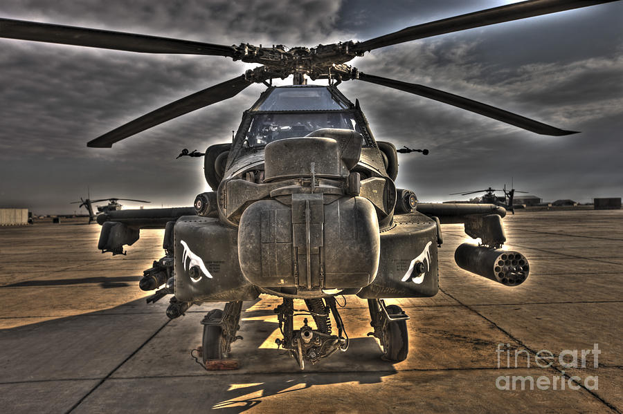 High Dynamic Range Photo Of An  Ah-64d #2 Photograph by Terry Moore