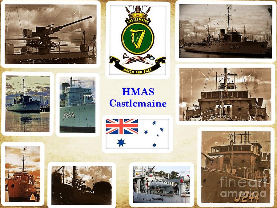 HMAS Castlemaine #2 Mixed Media by Blair Stuart