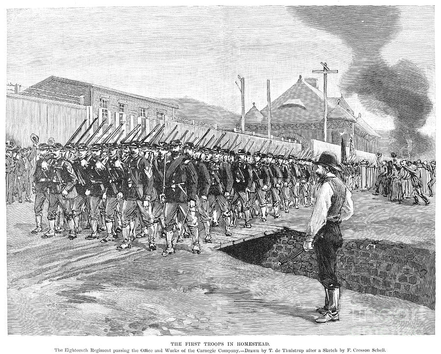 1892 Photograph - Homestead Strike, 1892 #2 by Granger