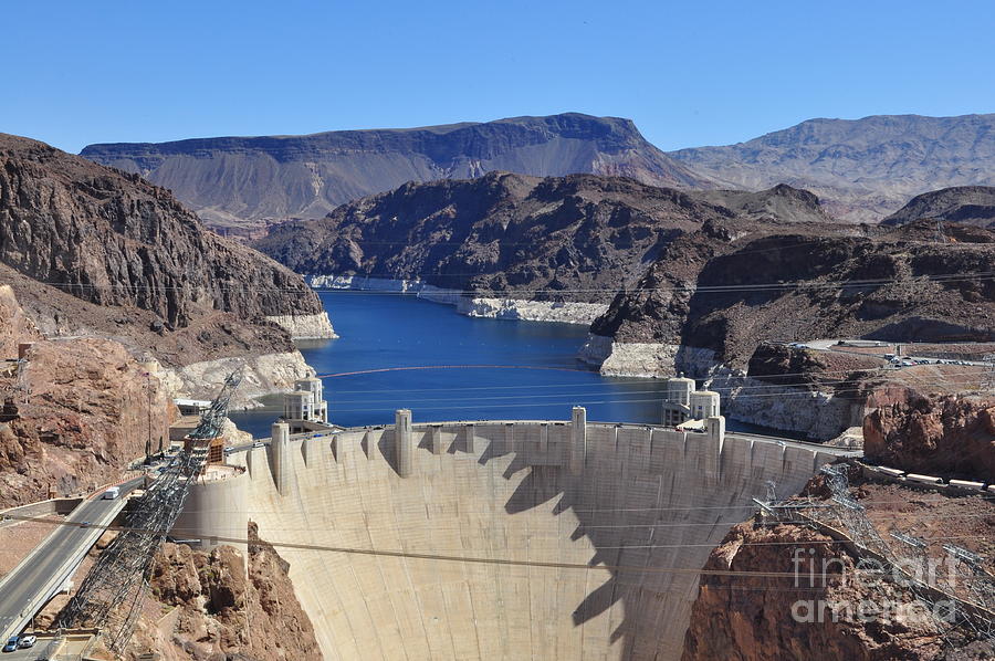 Harmony of Engineering and Nature Hoover Dam and Lake Mead Panorama Photograph by Dejan Jovanovic