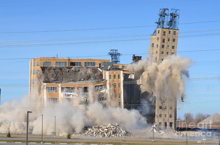 Huron Ohio Implosion of ConAgra Building Photograph by Lila Fisher