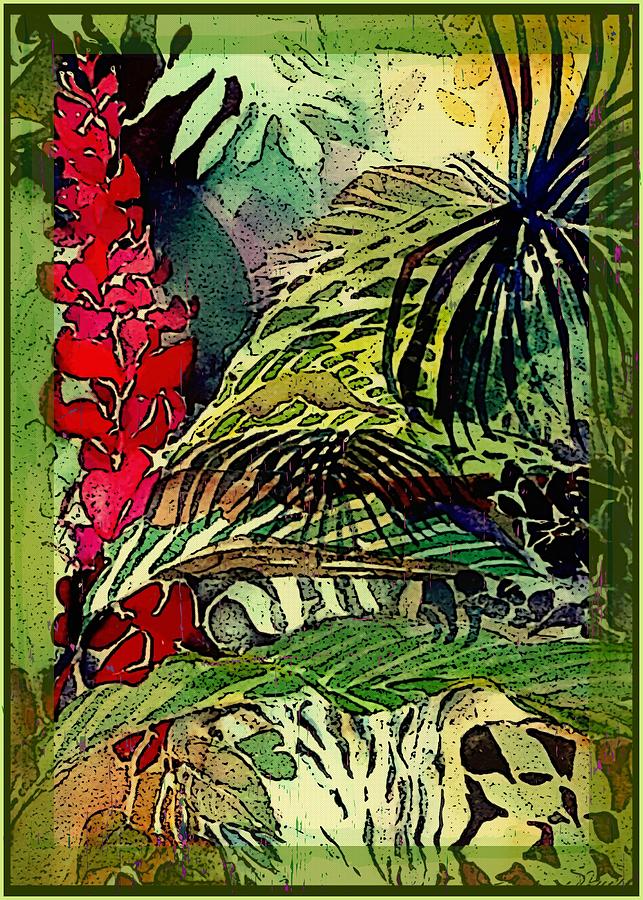 Jungle Painting - In the Jungle  #2 by Mindy Newman