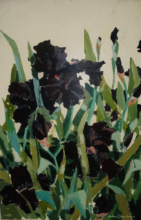Iris Garden #2 Painting by Andrew Drozdowicz