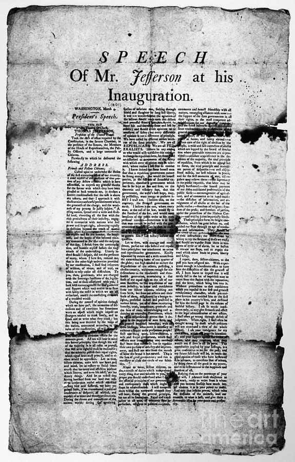 1801 Photograph - Jefferson: Inauguration #2 by Granger