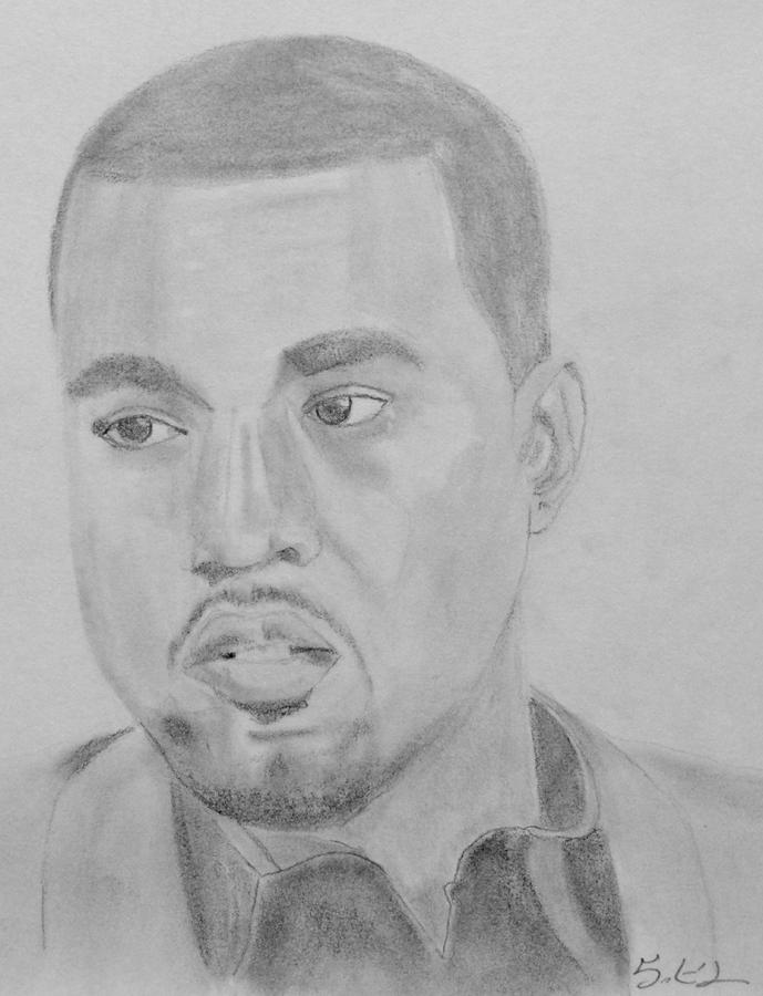 Kanye West Drawing by Estelle BRETON-MAYA - Fine Art America