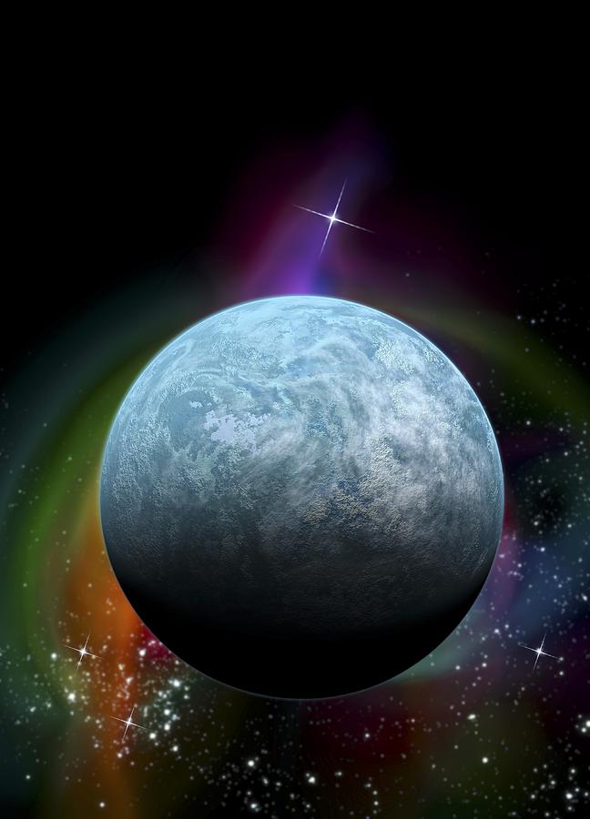 Kepler-20f Exoplanet, Artwork #2 Digital Art by Victor Habbick Visions