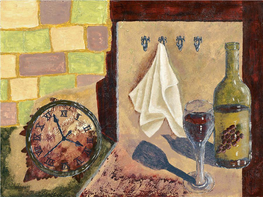 Kitchen Collage Painting by Susan Schmitz Kitchen Collage Painting by Susan Schmitz