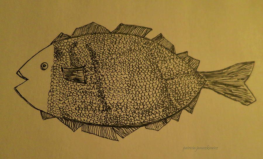 Lady Fish #2 Drawing by Patricia Januszkiewicz