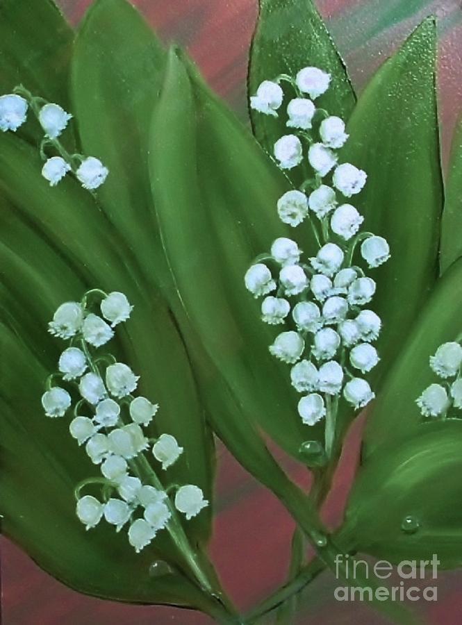 Lily of the Valley #2 Painting by Peggy Miller
