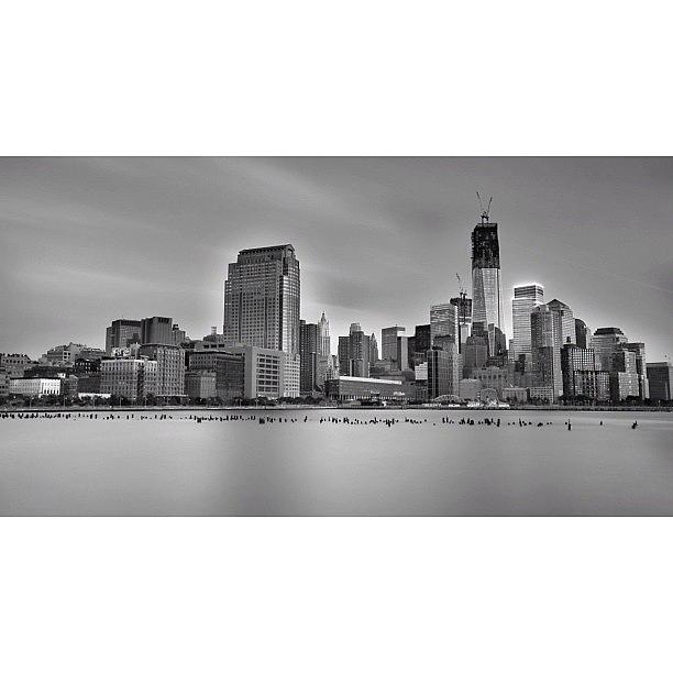 Long Exposure Panorama Of The Manhattan Photograph by Larry Marshall
