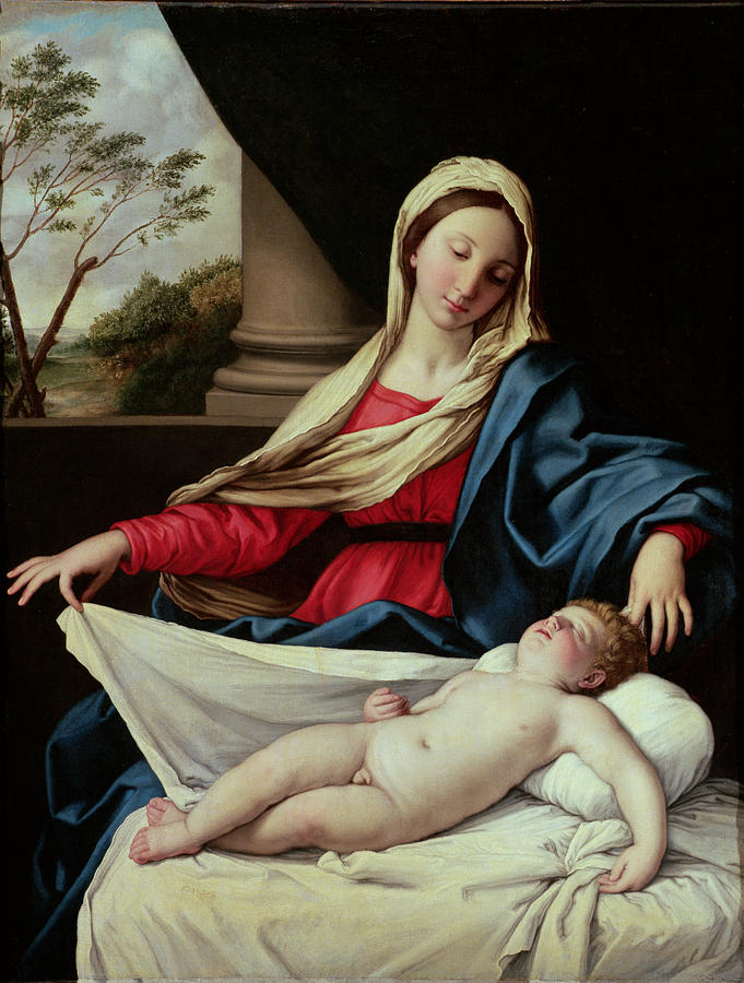 Madonna Painting - Madonna and Child by Il Sassoferrato