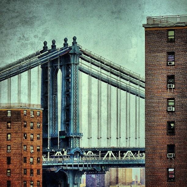 Vintage Photograph - Manhattan Bridge - New York #2 by Joel Lopez
