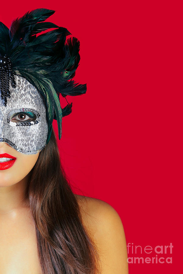 Masquerade mask red background Photograph by Richard Thomas - Fine Art