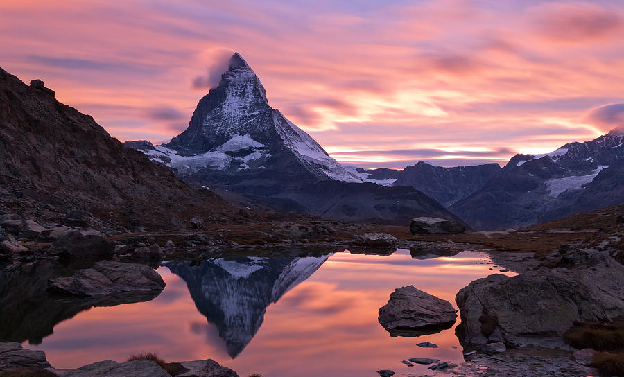 Sunset Photograph - Matterhorn Sunset #2 by Mark Haley