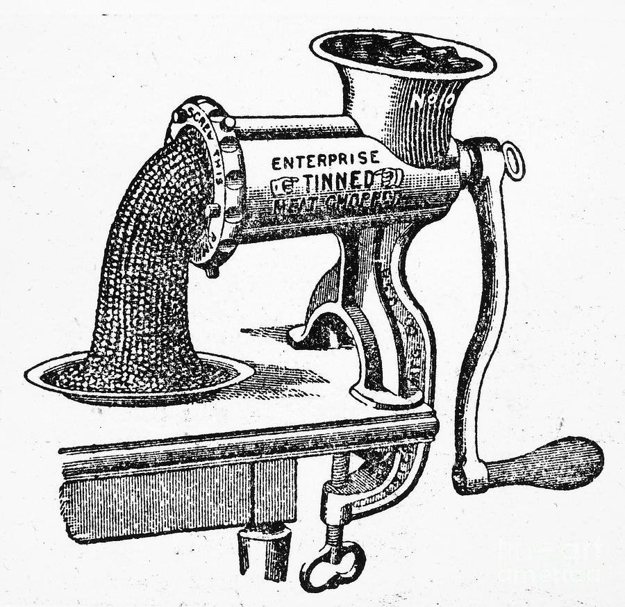 Meat Grinder, 1900 #2 Photograph by Granger