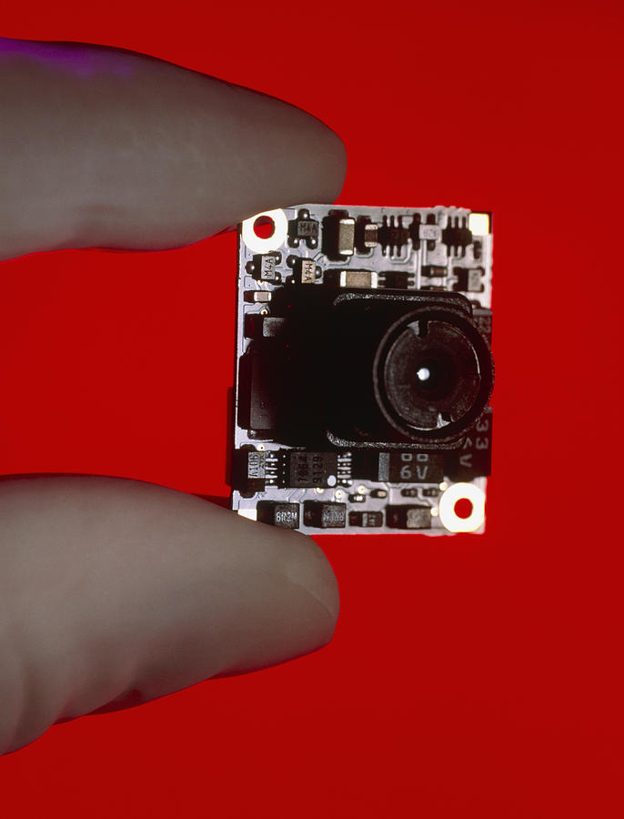 Miniature Spy Camera #2 by Science Photo Library