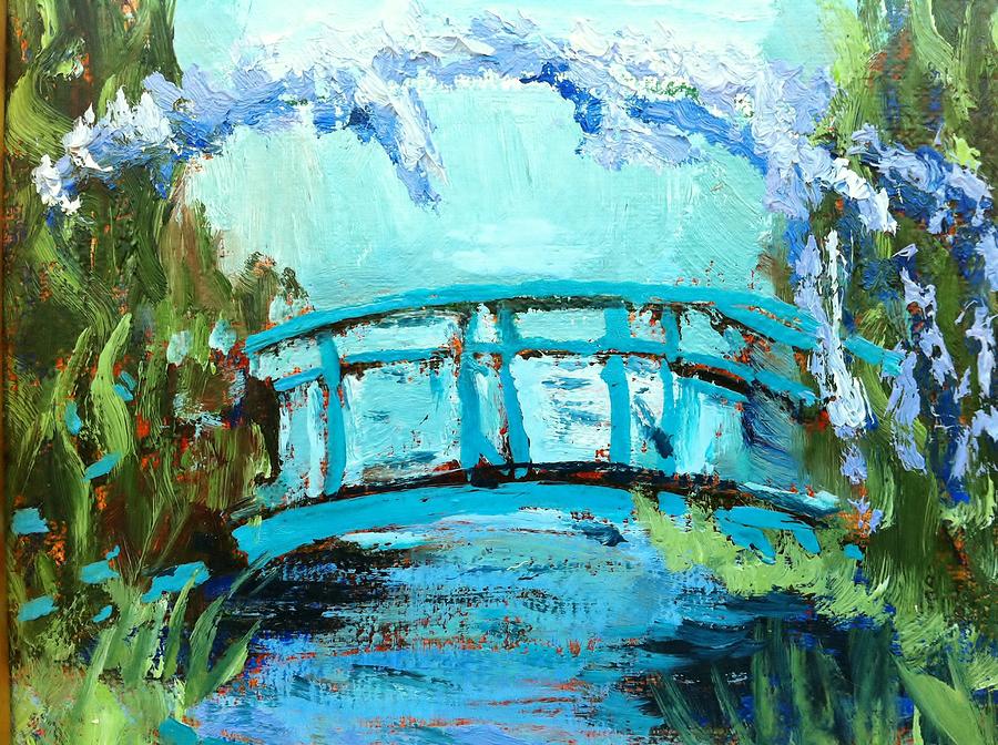 Monet's Bridge Painting by Joan Bohls