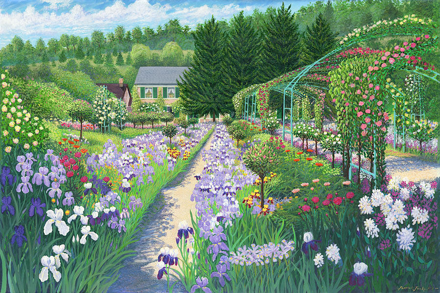 Monets Garden Painting by Patrick Funke