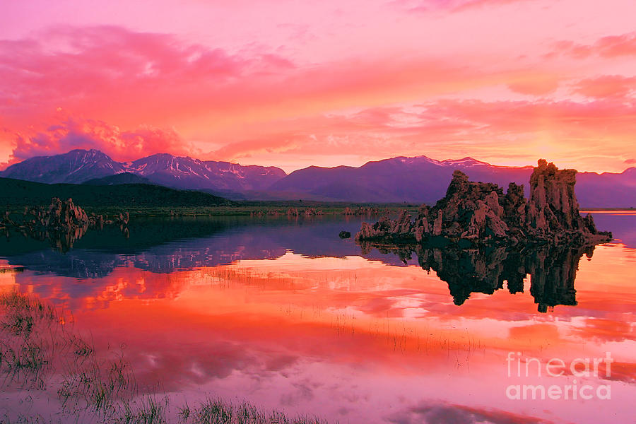 Mono Lake Fiery Sunset #2 Photograph by Adam Jewell