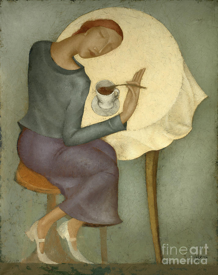 Cup Painting - Morning Coffee #2 by Nicolay Reznichenko