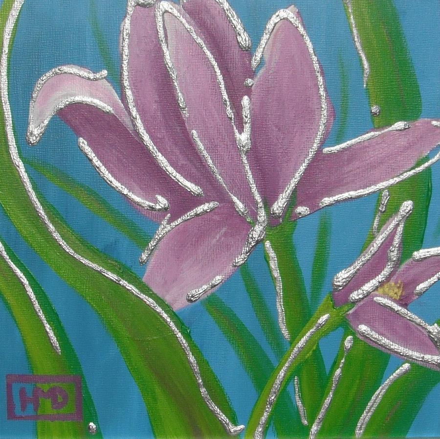 Lily Painting - Morning Dew #2 by Holly Donohoe