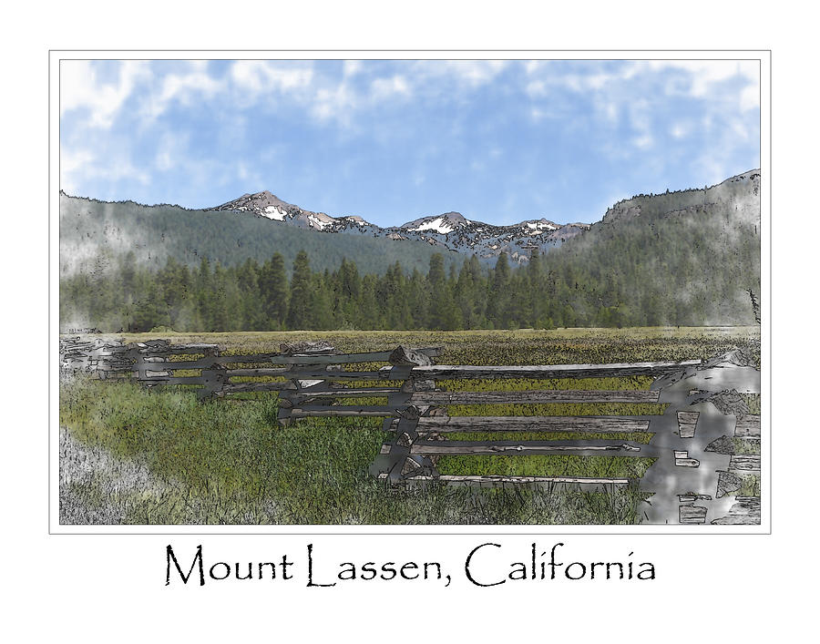 Mount Lassen California Volcanic National Park #2 Digital Art by Brandon Bourdages