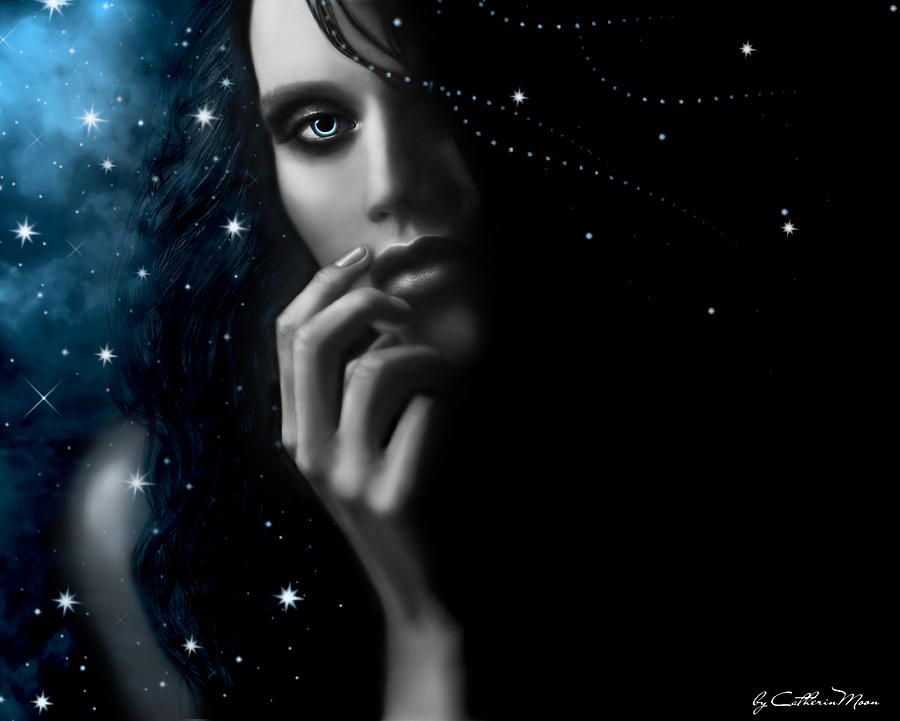 Stars Digital Art - Mystery by Catherin Moon Stars Digital Art - Mystery by Catherin Moon