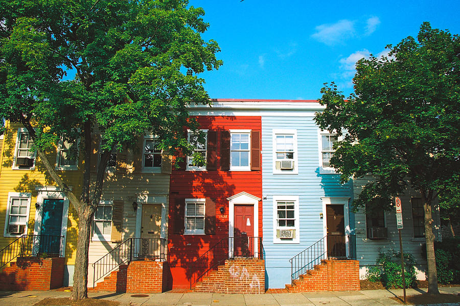 Georgetown Row Houses Photograph by Claude Taylor